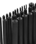 Close-up of Pro Grade 28 Piece Cylindrical Positioning Punch Set With Base For Woodworking And Machinist DIY Non Slip Transfer Punch Kit