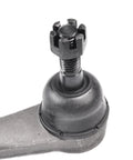 Ball joint stud for front suspension control arm, metal with black finish, close-up view