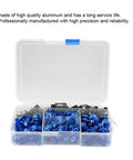 Aluminum Motorcycle Fairing Screw Kit with 177 Pieces M5 and M6 Bolts and M6 Washer Set in plastic organizer box