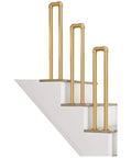 Straight Up Slick Modern Stairs Handrail For Indoor Outdoor Steps Easy Wall Mount Safety Banister Gold Finished on staircase