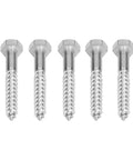 Beefy Half Thread Hex Lag Screws Self Tapping Wood Screws In A2-70 Stainless Steel For Carpentry And Wooden Structures, M8x60mm