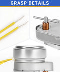 Close-up of the 24V Synchronous Damper Motor 37944L Replacement For Ztech and Buetler Dampers with yellow wire and connectors.