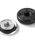 2-Pack 5/8-11 Angle Grinder Flange Nuts Kit Heavy Duty Carbon Steel Self Lock Knurled Arbor Nuts For Tool Free Locking
