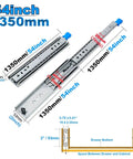 Heavy Duty Full Extension Drawer Slides With Lock Rock Solid Ball Bearing Side Mount Runners And Built Tough Sliding Rails For Furniture And Toolboxes Pair Of 10 Inch Steel Guides, 54 inch steel glides dimensions.