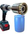 Top Rated Electric Drum Sealer Crimping Tool For 200L Oil Barrels Handheld Cordless Capping Machine with removable battery.