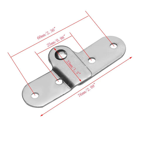 Heavy Duty 2 Pair 180 Degree Rotating Concealed Door Hinges Built From Tough Metal With Bonus Screws Included, 76mm x 33mm size.