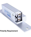 Built Solid Electric Door Strike Lock For Smooth Access Control Systems Featuring Fail Safe Design, side view showing wiring.