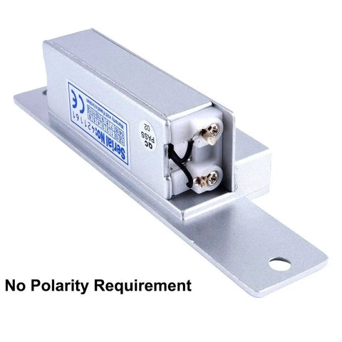 Built Solid Electric Door Strike Lock For Smooth Access Control Systems Featuring Fail Safe Design, side view showing wiring.