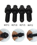 8Pcs Wheel Stud Thread Restorer Kit M12 And M14 Size Set showing four black thread chasers in M12 and M14 sizes