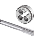 M10 X 1.5 Tap And Die Set Right Hand For Pro Grade Threading, 10mm Cutting Dia, 1.5mm Pitch