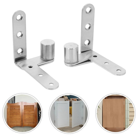 Heavy Duty Stainless Steel Door Pivot Hinges With Automatic Rebound For Hidden Doors Cabinets And Bookcases, pack of 2