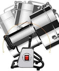Powerful 2000g Stainless Steel Electric Grain Grinder Mill showing tilt mechanism for easy pouring