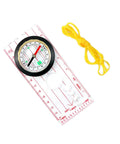 Orientation Compass With Map Scale Ruler And Magnifier For Hiking And Camping Navigation Lightweight Acrylic Multitool