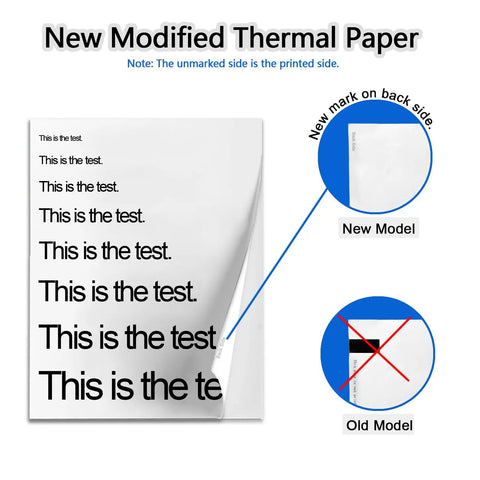 Bulk Pack 100 Sheets 8.5x11 US Letter Thermal Printer Paper For On The Go Portable Printers, High Contrast Thermal Paper For Office And Home Use