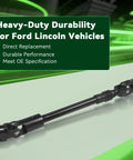 AUQDD lower steering shaft with U-joint coupler, black metal automotive steering linkage