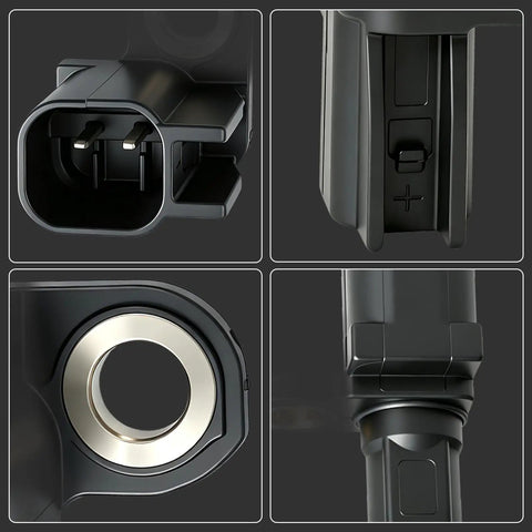 Close-up of Four Piece Abs Wheel Speed Sensor Kit For Front And Rear Left And Right Fits Ford Escape Focus Cmax Volvo S60 XC60 connector.