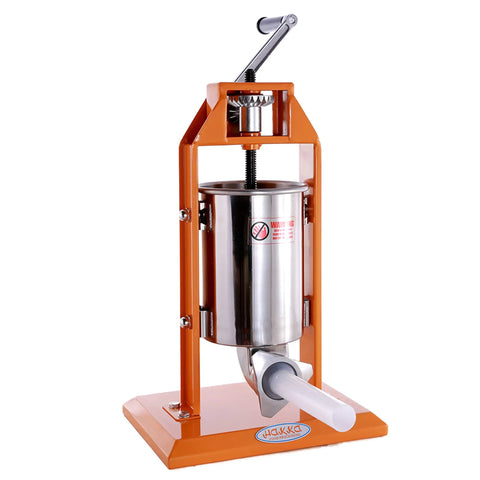 Sausage Stuffer And Vertical Sausage Maker For Home Kitchen 7Lb Capacity With 4 Nozzles 10mm 20mm 30mm 40mm Easy Tilt Cylinder And Single Speed Operation
