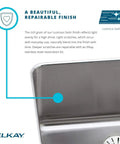 Lustertone Classic Single Bowl Drop In Stainless Steel Kitchen Sink With Perfect Drain Edgeless Drain for Cleaner Sink and Scratch Resistant Finish