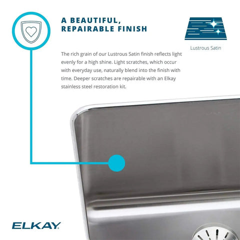 Lustertone Classic Single Bowl Drop In Stainless Steel Kitchen Sink With Perfect Drain Edgeless Drain for Cleaner Sink and Scratch Resistant Finish