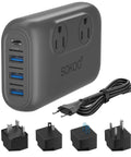230 Watt Step Down Voltage Converter For Global Travel Use 100 To 220V To 110V Transformer With USB Quick Charger 3.0 Grey