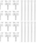 No Sweat Vertical Blinds Repair Kit Featuring Twelve Top Notch White Plastic Carrier Brackets for quick window fixes.