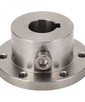Rock Solid 16MM Top Shelf Stainless Steel Flange Shaft Coupling For RC Cars And Drones, close-up view of stainless steel coupling.