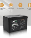 24V 6Ah LiFePO4 Deep Cycle Battery Kit with 24V Charger, safety features displayed