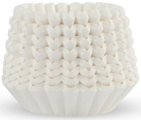 Stack of 4 To 6 Cup Junior Basket Style Coffee Filters White Paper Chlorine Free 400 Count For Most 4 To 6 Cup Brewers Made In The USA