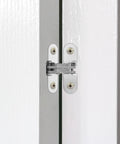 Installation of foldable hidden door hinge for cabinets, concealed cross hinge made of zinc alloy and stainless steel.