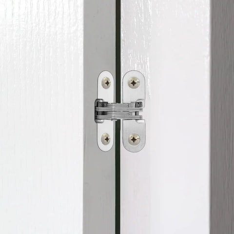 Installation of foldable hidden door hinge for cabinets, concealed cross hinge made of zinc alloy and stainless steel.