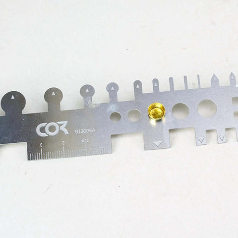 Pro DIY Metal Bender Kit For Sheet Metal And Tubes with folding tool and auxiliary bending tools, close-up of metal gauge detail