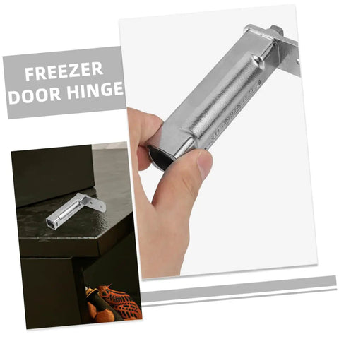 Freezer Door Hinges Replacement Kit For Refrigerators And Freezers No Fuss Install Smooth Quiet Operation Keeps Cold Air In And Seals Tight For Household Use, close-up view of hinge.