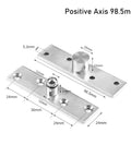 1 Pack 75mm To 150mm Door Pivot Hinge Stainless Steel Up And Down Location Shaft Heavy Duty 360 Degree Rotation Positive Axis 98.5mm For Doors And Gates, 98.5mm
