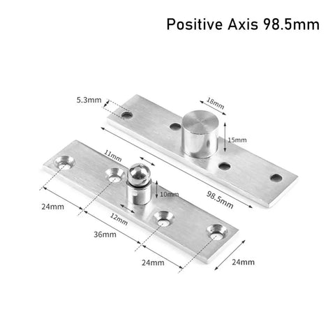 1 Pack 75mm To 150mm Door Pivot Hinge Stainless Steel Up And Down Location Shaft Heavy Duty 360 Degree Rotation Positive Axis 98.5mm For Doors And Gates, 98.5mm