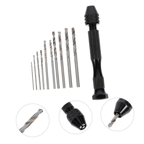 Handy Manual Hand Drill Kit With Pin Vise And Drill Holder Compact Vice Rotary Tool Set for Jewelry and PCB work