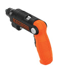 All In One 4V Max Cordless Screwdriver With Pivoting Handle And Built In LED Light, Handy Rechargeable Flashlight Combo