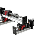 Three Axis Sliding Guides For Rock Solid Precision Linear Motion On A Table Stage With Vertical Positioning System Featuring Ball Screw, Low Friction Rails, Smooth Glide, And Stepper Motor For DIY CNC Projects on aluminum rails