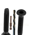 Heavy Duty Trailer Dock Floor Screws With Bits Set 5/16-18 By 2 Inch Deck Screws For Truck Floor Boards Multi Purpose Hardware Fastener Assortment Kit Bundle showing screws and bits