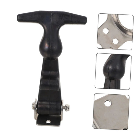 Heavy Duty T Handle Draw Latches Set In Stainless Steel With Rubber Shock Absorption Locking Hasp