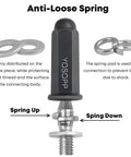 GY6 Exhaust Bolt Kit With Gasket For 50cc To 150cc Scooters ATVs Go Karts Moped Quad Dune Buggy And More Fits GMB139 Engine 50cc 70cc 90cc 110cc 125cc 150cc Taotao Sunl Coolster Jonway Roketa anti-loose bolt kit with washers and spring nuts