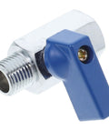 Mini Brass Ball Valve 1/4 Inch Female To Male Npt Threaded Shut Off Valve Built Solid, blue lever for easy flow control.