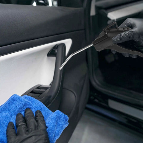 Straight Shot Air Blow Gun Featuring Tapered Bent Nozzle And Quarter Inch Npt Male Plug For Heavy Duty Compressor Blasting And Quick Shop Cleanup Tasks Today, cleaning car door trim.