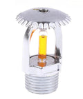 Top Shelf 2 Pack Fire Sprinkler Heads One Half Inch Copper Body Upright Style 135F Temp Rating automatic quick response sprinkler head close-up.