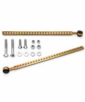 Height Control Valve Linkage Kit With 14 Inch Adjustable Rod Complete Hardware Kit Included Direct Replacement For HDX Style Systems Easy Install Plug And Play Ready Heavy Duty Suspension Upgrade For Trucks SUVs Vans, gold linkage bars and hardware