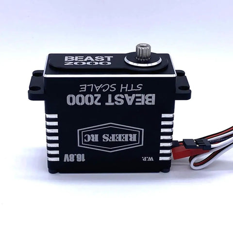 Beast 2000 1 5th Scale RC Servo With Aluminum Horns Submarine Waterproof 7 Point Seal Magnetic Angle Sensor High Torque PWM Control SEHREEFS103