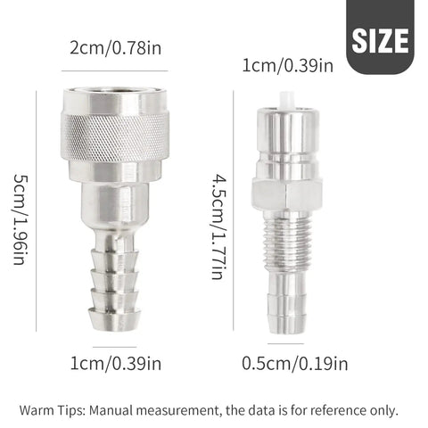 Dimensions of Five Sixteenths Inch Fuel Connector Replacement For Nissan Tohatsu Outboard Engines 5 To 90 HP