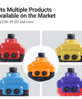 Metric M5 Rivet Nut Tool Mandrel With Quick Swap Nosepiece, multiple colors displayed, fits BT201 and more.
