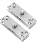 Heavy Duty Invisible Door Hinge Set 2Pcs Built Tough Stainless Steel Rotating Pivot For Smooth Quiet Opens Space Saving Hidden Pivot Door Hardware For Modern Homes, silver
