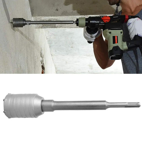 Heavy Duty SDS Shank Concrete Drill Bit With 200mm Rod And Carbide Tip For Wall Hole Cutting Stone Dust Removal Fast Work Great Deal Worth Every Buck, SDS drill in use