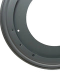 Close-up of Beefy 12 Inch Lazy Susan Bearing With 1000 Lb Load Capacity Metal Frame Ball Bearing Raceway For Smooth Rotation Zinc Coated.
